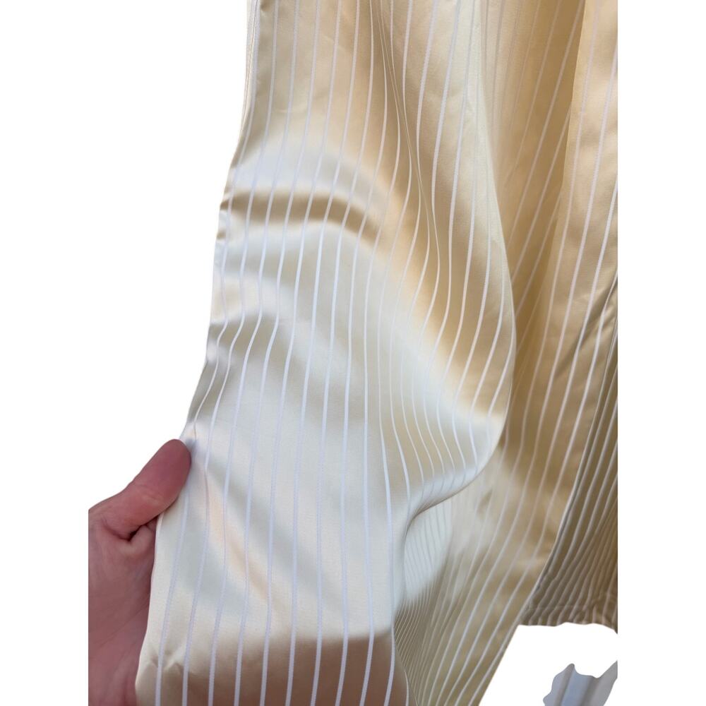 STAUD Luke Pant Gold Stripe Silk Blend Wide Leg Pleated Luxury Trousers M NWT - Picture 6 of 9